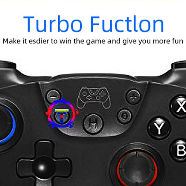 DATA FROG Trådlös Handkontroll För Nintendo Switch/PC Svart/Röd/Blå