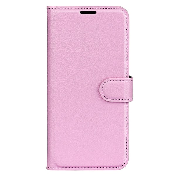 Xiaomi 14T Pro Fodral Litchi Läder Ljus Rosa