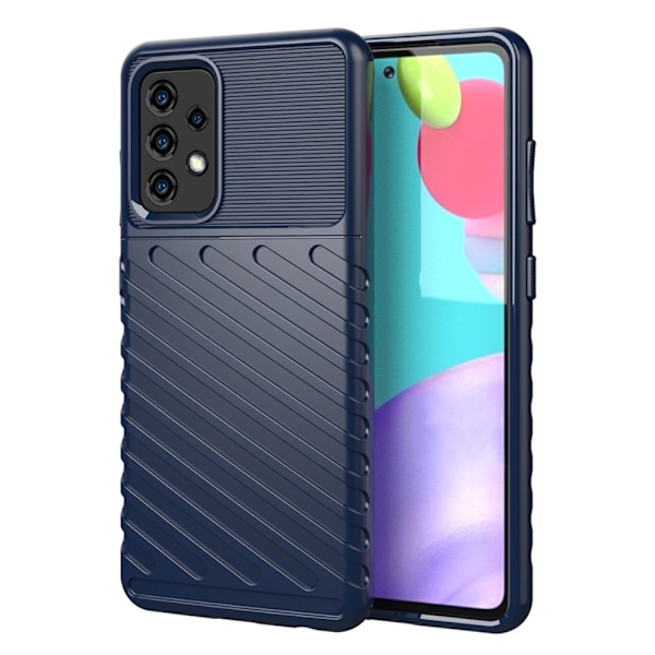 Samsung Galaxy A52 / A52s - Twill Textur Skal - Blå Blue Blå