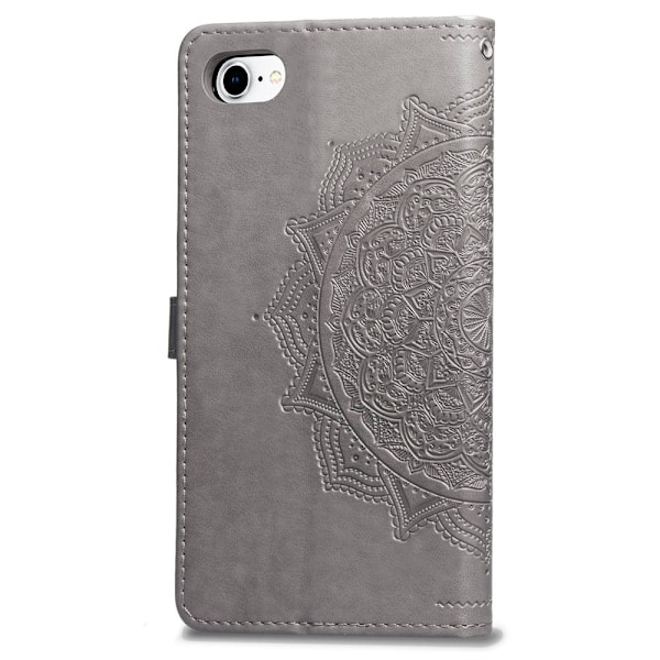 iPhone 7/8/SE (2020/2022) - Mandala Läder Fodral - Grå