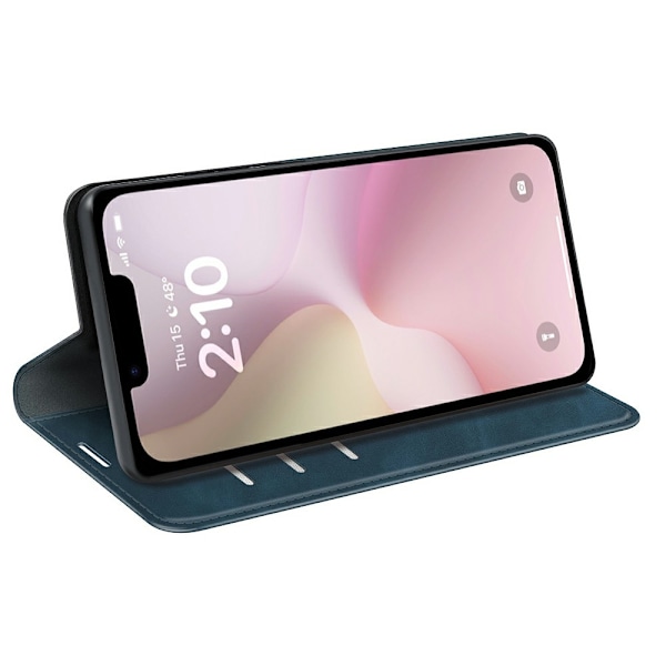 iPhone 16e Fodral Flip Skin Touch Blå