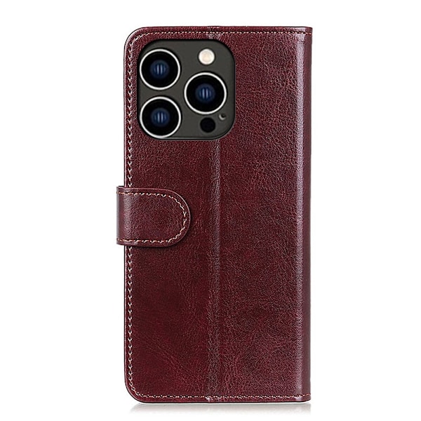 iPhone 16 Pro Fodral Läder Crazy Horse Brun