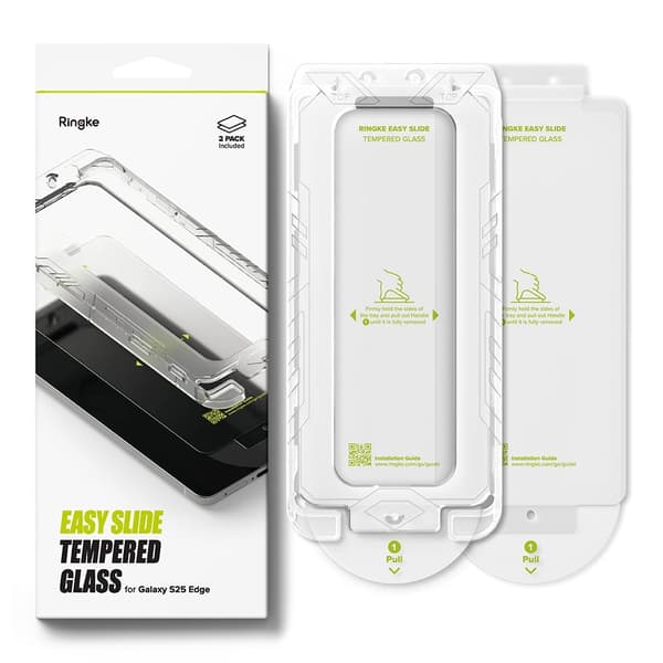 Ringke Galaxy S25 Edge 2-PACK Easy Slide Skärmskydd Härdat Glas