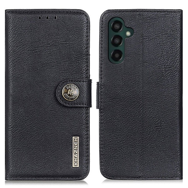 KHAZNEH Galaxy A55 5G Fodral Läder Svart