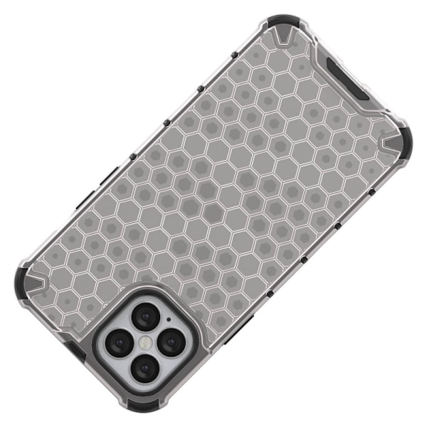 iPhone 12 Pro Max - Armor Honeycomb Textur - Vit White Vit