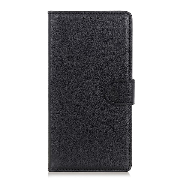 Samsung Galaxy A32 5G - Litchi Textur Fodral - Svart Black Svart