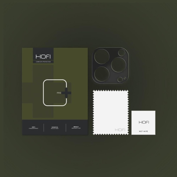 HOFI iPhone 15 Pro / 15 Pro Max Linsskydd AluCam Pro+ Svart
