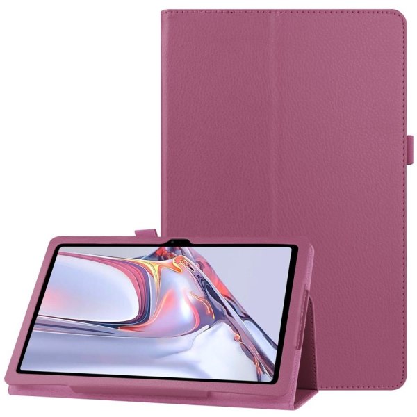 Samsung Galaxy Tab A7 10.4 Fodral Litchi läder Lila Purple Lila