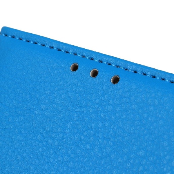 Huawei P40 - Litchi Plånboksfodral - Blå Blue Blå