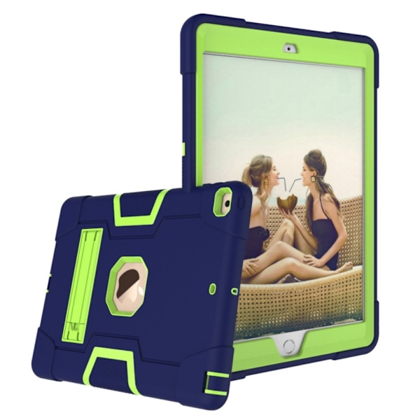 iPad 10.2 2019/2020/2021 Shockproof Hybrid Skal Med Kickstand Mörk Blå/Grön Mörk Blå/Grön