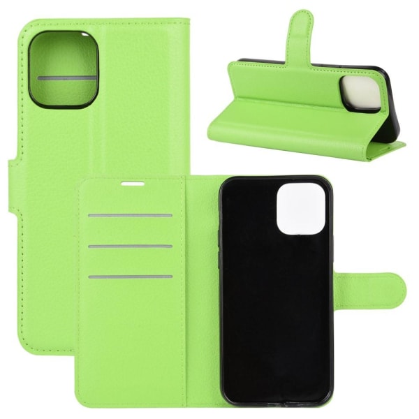 iPhone 12 Pro Max - Litchi Fodral - Grön Green Grön