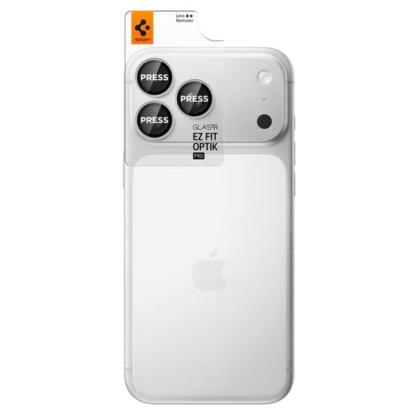 Spigen iPhone 18 Pro/18 Pro Max 2-PACK Linsskydd Optik Pro GLAS.tR 'Ez Fit'