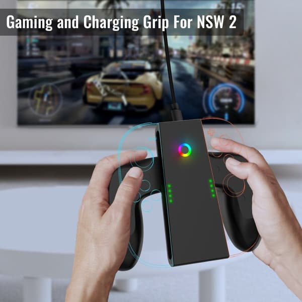 JYS Nintendo Switch 2 Joy-Con Charging Grip Svart
