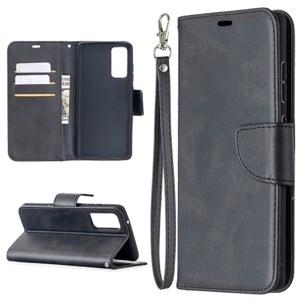 Samsung Galaxy S20 FE - Läder Fodral - Svart Black Svart