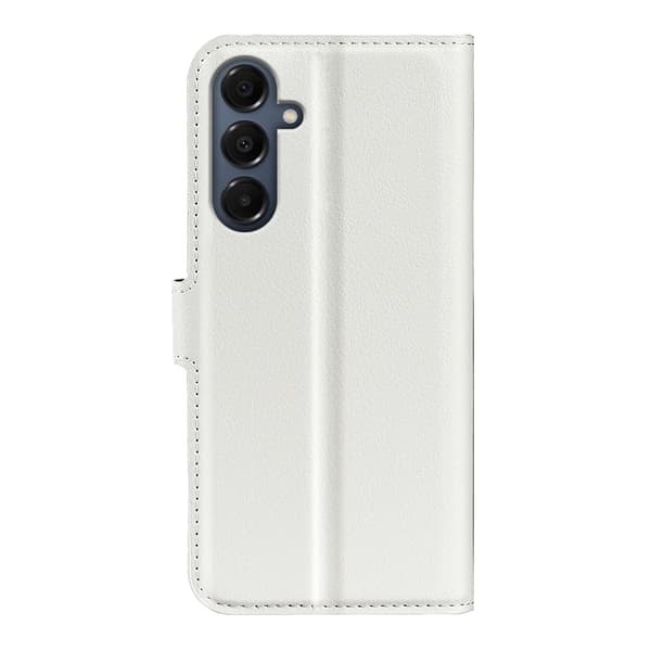 Samsung Galaxy A17 Fodral Litchi Läder Vit