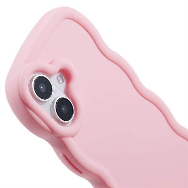 iPhone 17 Mobilskal Wavy Ljus Rosa