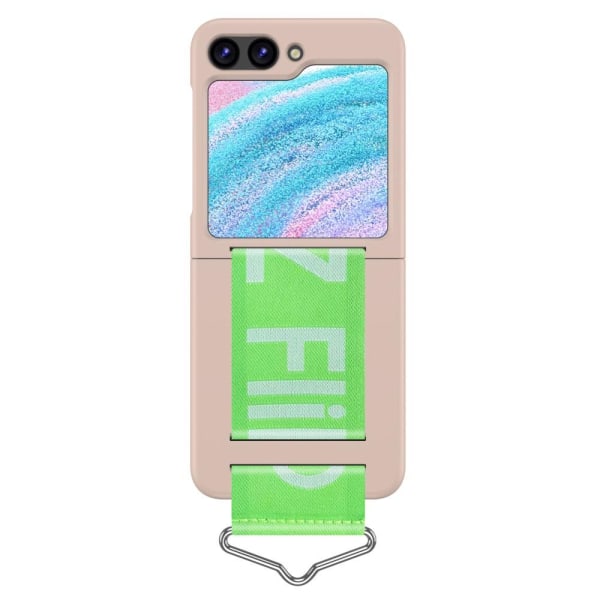 Samsung Galaxy Z Flip 5 Skal Bälte Rosa/Grön