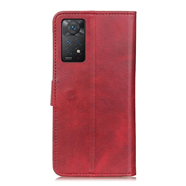 Xiaomi Redmi Note 11 Pro 5G Fodral Solid Läder Röd