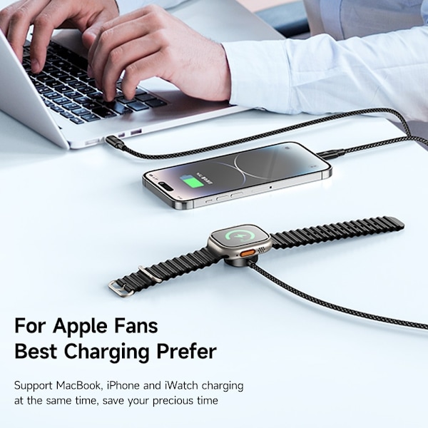 Mcdodo 1.2m 3in1 USB-C Till USB-C 100W/Lightning/Apple Watch
