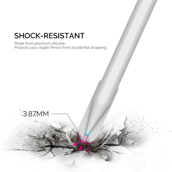 AHASTYLE 3-PACK Apple Pencil 1/2 Spetsöverdrag Silikon Vit