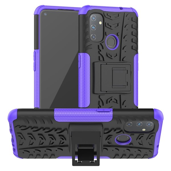 OnePlus Nord N100 - Ultimata Stöttåliga Skalet med Stöd - Lila Purple Lila