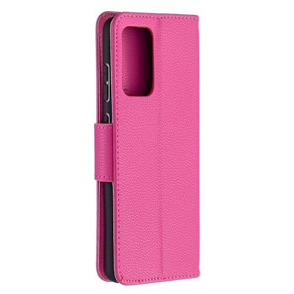 Samsung Galaxy A72 - Litchi Textur Läder Fodral - Rosa Pink Rosa
