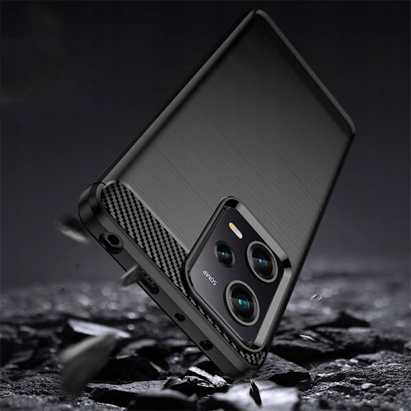 Tech-Protect Xiaomi Redmi Note 12 Pro 5G Skal Borstad Stål Textur Svart