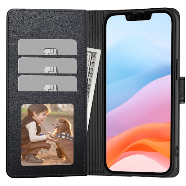 Tech-Protect iPhone 16e Fodral Läder Svart