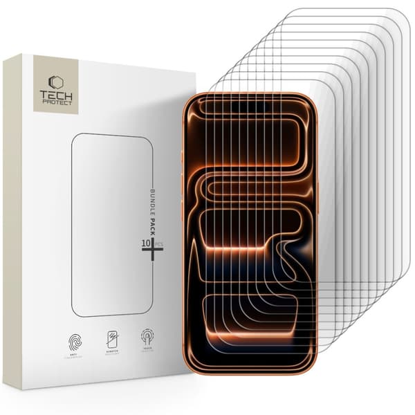 T-P iPhone 17 Pro Max/16 Pro Max 10-PACK Skärmskydd Härdat Glas