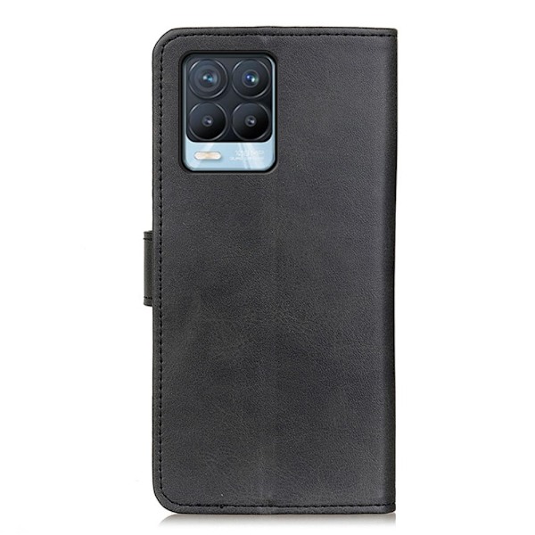 Realme 8 / 8 Pro - Läder Fodral - Svart Black Svart