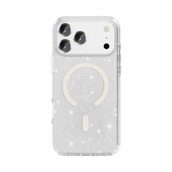 iPhone 17 Pro Max/18 Pro Max Skal MagSafe Glitter Transparent