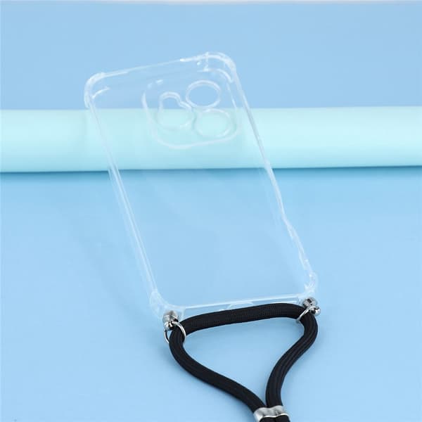 Honor 400 Lite Skal TPU Med Mobilsnöre Transparent