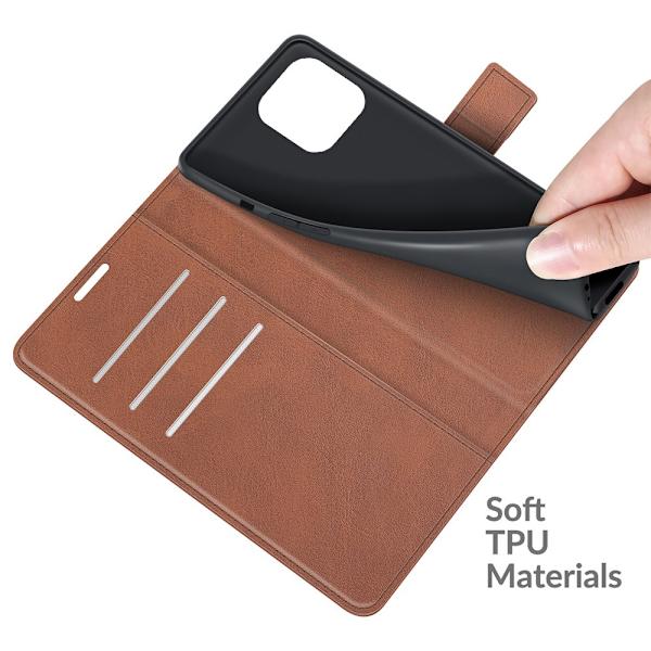 iPhone 13 Pro Max - Solid Slim Läder Fodral - Brun