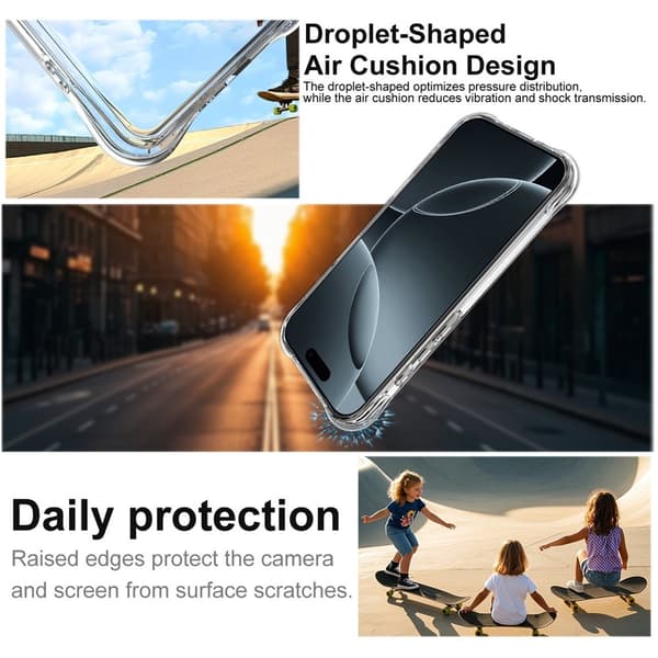 IMAK iPhone 17 Pro Skal TPU AirBag Shockproof Transparant