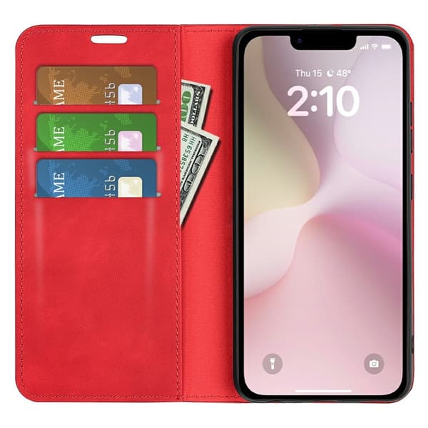 iPhone 17e / 16e Fodral Flip Skin Touch Röd