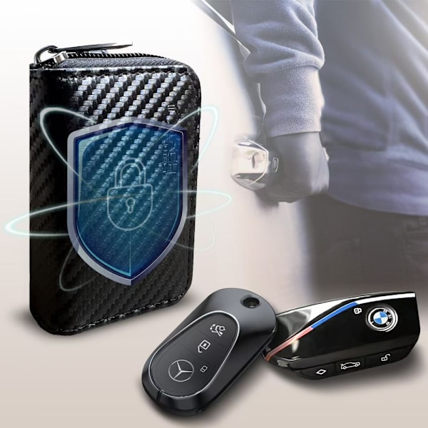 Tech-Protect RFID Signalblockerande Fodral Kolfiber Textur