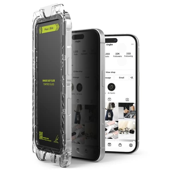 Ringke iPhone 16 Pro 2-PACK Skärmskydd Easy Slide Privacy
