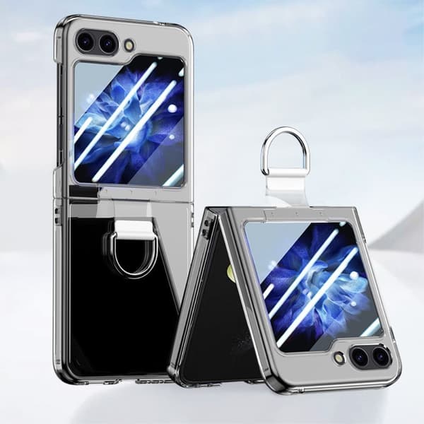 Galaxy Z Flip 6 / 7 FE Skal Med Ring Transparent