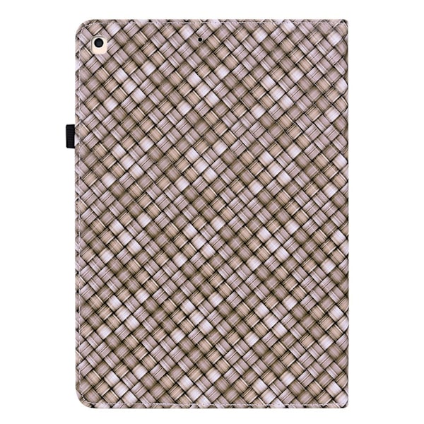 iPad 10.2 2019/2020/2021 Fodral Vävd Textur Brun