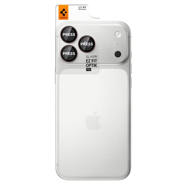 Spigen iPhone 18 Pro/18 Pro Max 2-PACK Linsskydd Optik Pro GLAS.tR 'Ez Fit'
