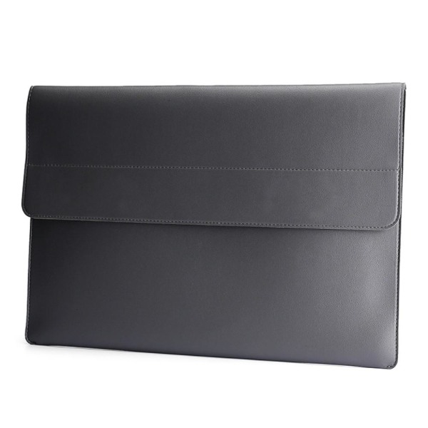 Laptop Sleeve 2-Set PU-Läder Väska 13.3" Mörk Grå