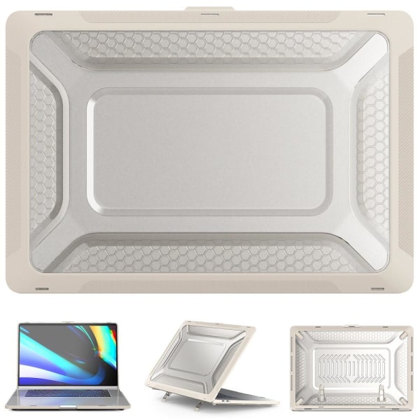 MacBook Pro 16 2019 Skal Med Kickstand Beige