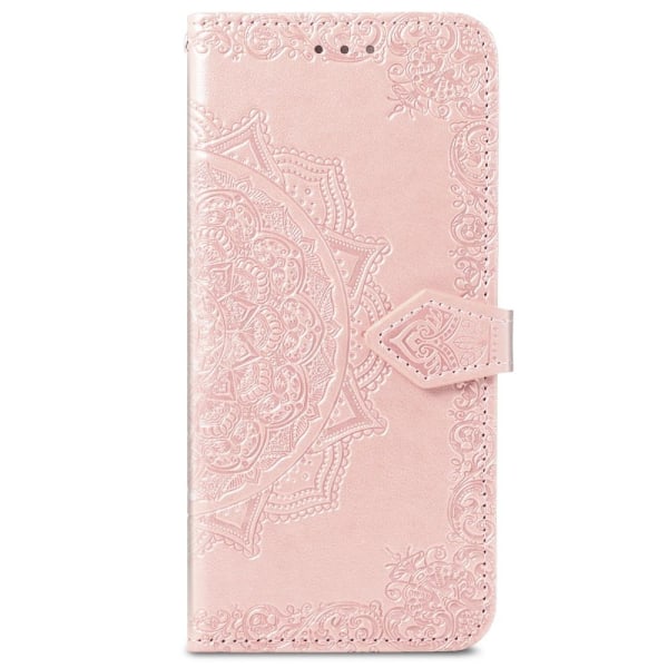 Samsung Galaxy S22 Plus Fodral Mandala Läder Roséguld