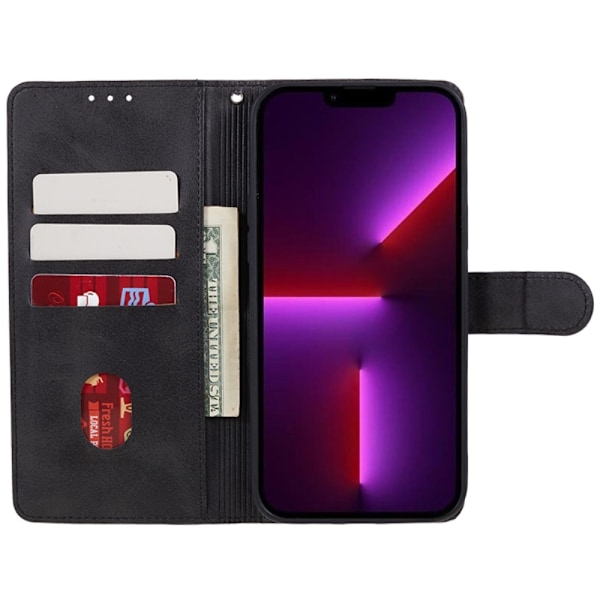 iPhone 15 Fodral PU Läder Svart