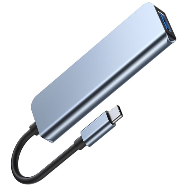 Tech-Protect 4in1 USB-C Hub 4x USB-A Grå