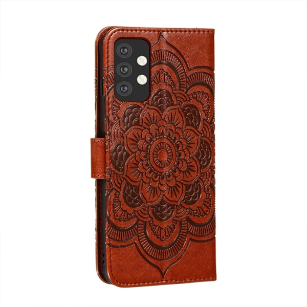 Samsung Galaxy A32 5G - Mandala Flower Fodral - Brun Brown Brun