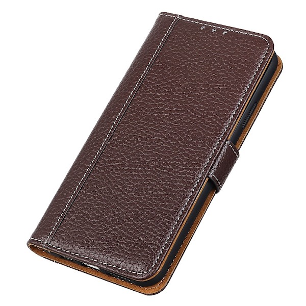Samsung Galaxy A72 - Litchi Läder Fodral - Brun Brown Brun