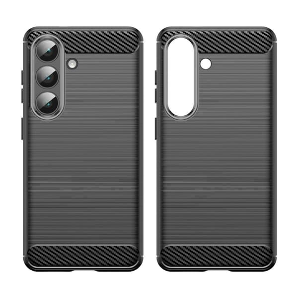Samsung Galaxy S26 Skal Borstad Stål Textur Svart