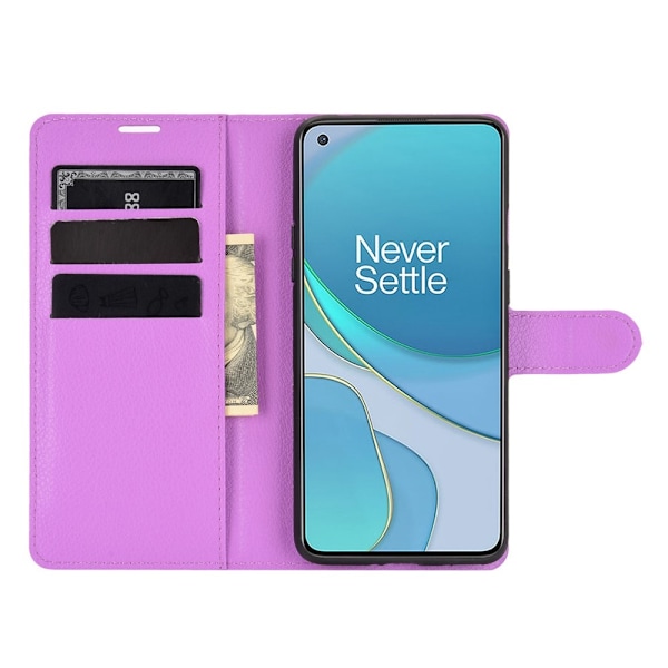 OnePlus 8T / 8T+  - Litchi Läder Fodral - Lila Purple Lila
