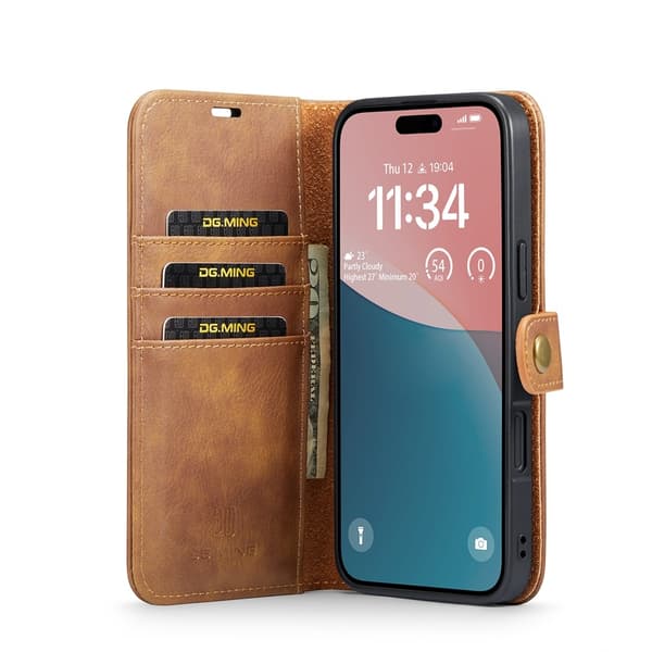 DG.MING iPhone 17 2in1 Magnet Fodral / Skal Brun